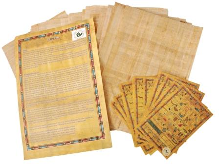 Egyptian Papyrus blank paper set of 10 Sheets for Art Projects s - Click Image to Close